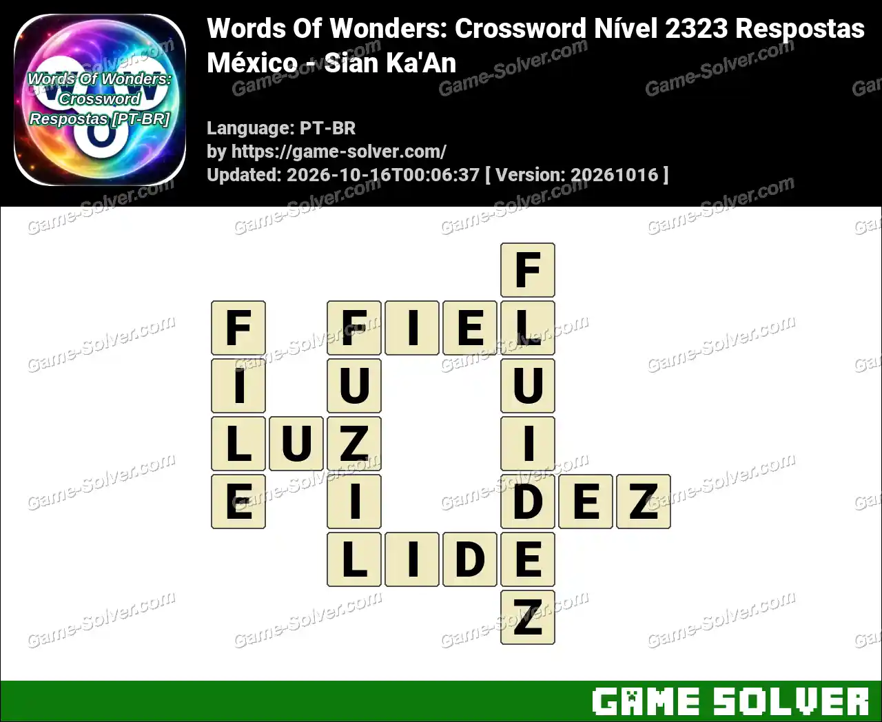 Words Of Wonders: Crossword Nível 2323 Respostas – México – Sian Ka’An